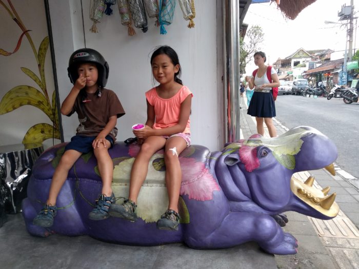 Ice cream on a hippo