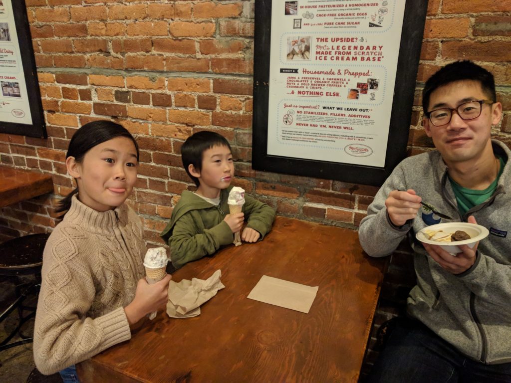 cousin and ice cream